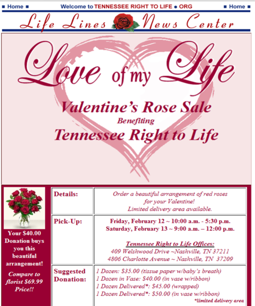 TN Right to Life rose sale, abortion, Planned Parenthood, pro-life.png