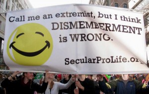 Secular Pro Life banner for March