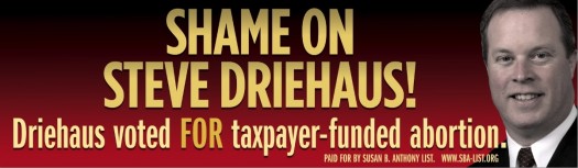 Driehaus-billboard Susan B. Anthony List Obamacare abortion