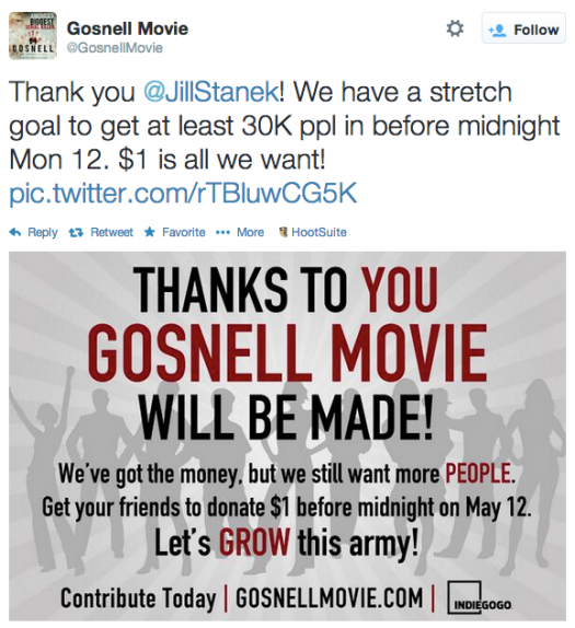 Gosnell Movie new crowdfunding goal