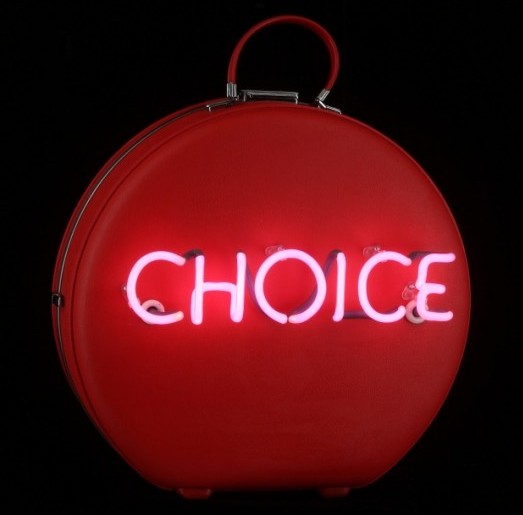Choice Neon Hat box Michele Pred pro-choice abortion