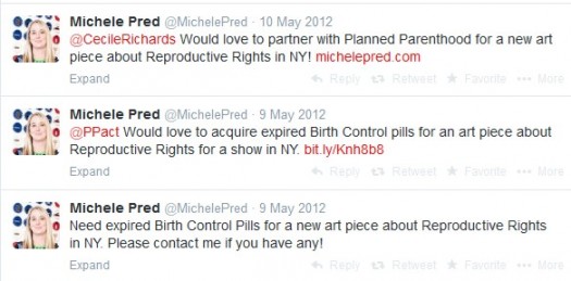 Michele Pred tweets to Cecile Richards Planned Parenthood