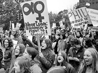 Abortion rights march from 1970s