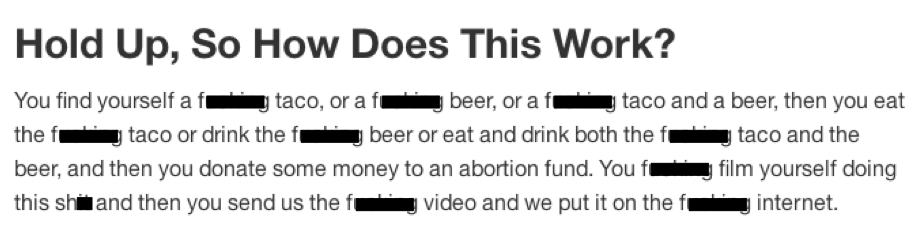 #TacoOrBeerChallenge Taco or Beer Challenge by abortion supporters 3