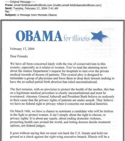 Partial birth abortion fundraising letter