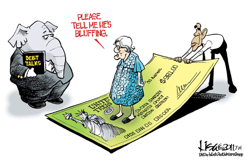 cartoon 7-17 lisa benson go 7-15 pls tell me hes bluffing