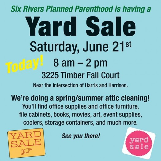 Planned Parenthood abortion clinic yard sale
